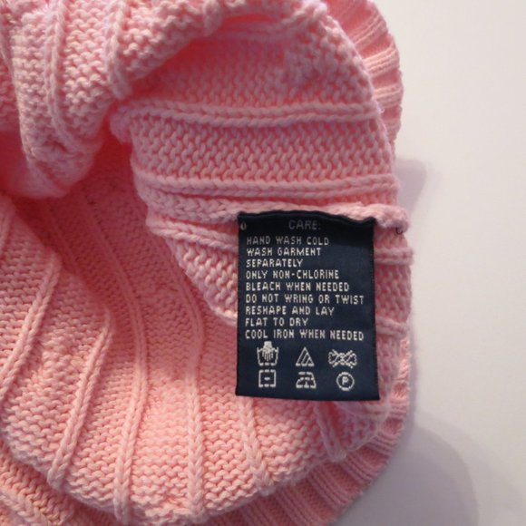 Ralph Lauren Pink Cable V Neck Sweater XL - Picture 4 of 7